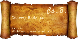 Cserny Beáta névjegykártya